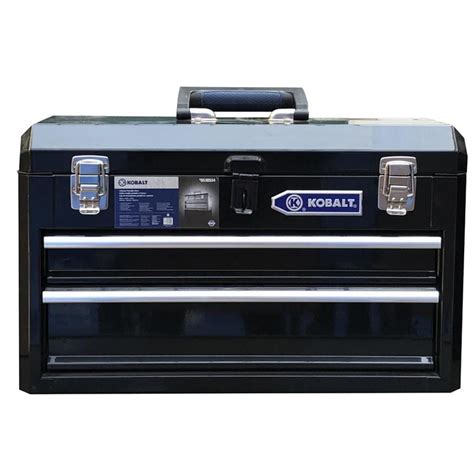 kobalt 20.6-in 2-drawer black steel lockable tool box|kobalt stackable tool box accessories.